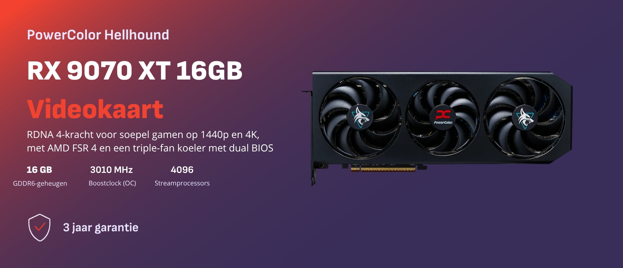 Powercolor Hellhound AMD Radeon RX 9070 XT